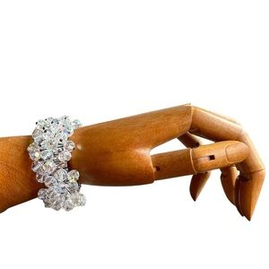 Stunning Vintage AB Iridescent Stretchy 
Beaded Bracelet